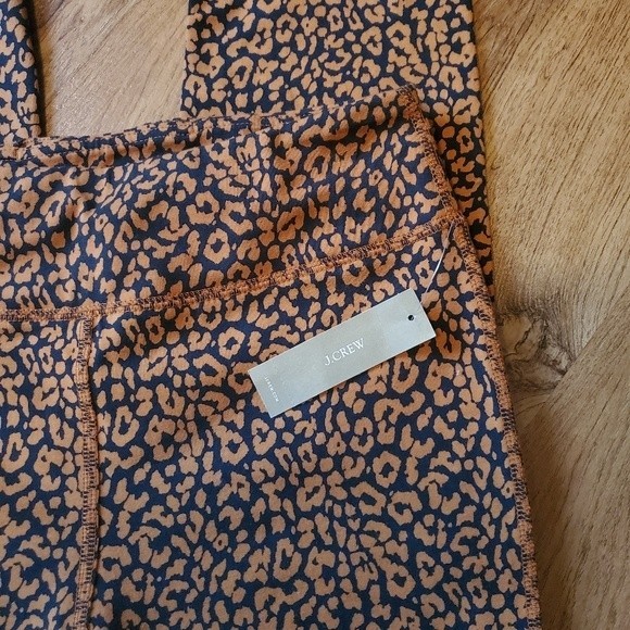 NWT J. Crew High-Rise Weekend Leopard Print Leggings - Picture 10 of 12